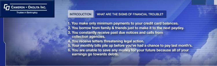 What are the signs of Financial Trouble